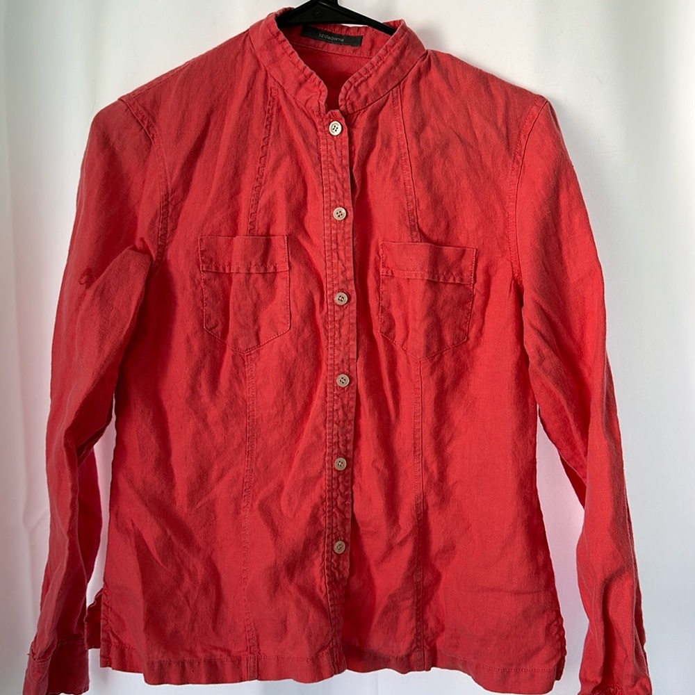 Women’s Liz Claiborne button up shirt.  Petite small.